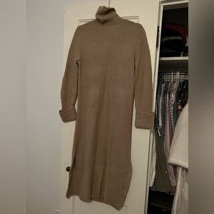 ASOS tan midi sweater dress US 4